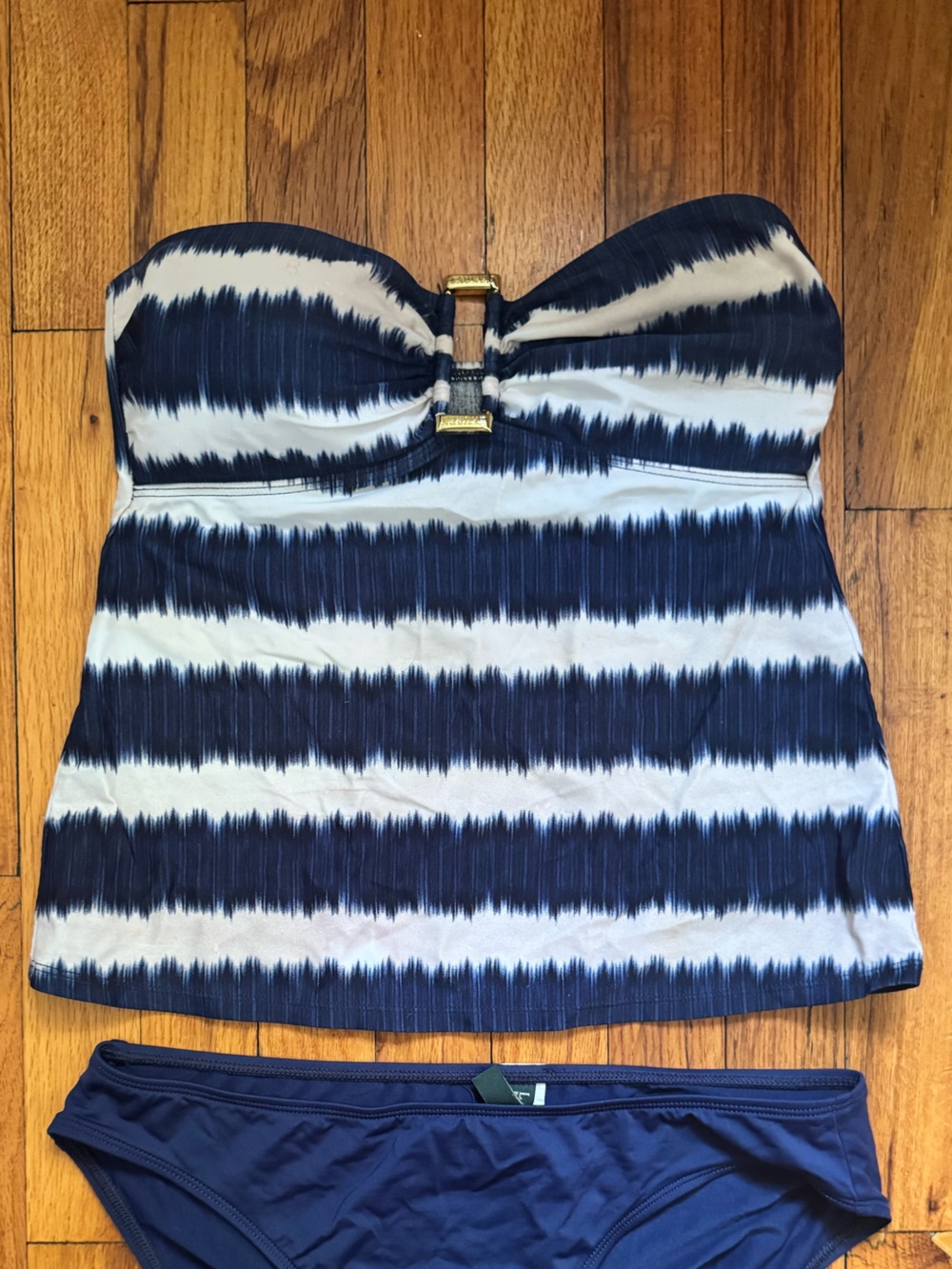 Lauren Ralph Lauren Strapless Striped Tankini TOP ONLY